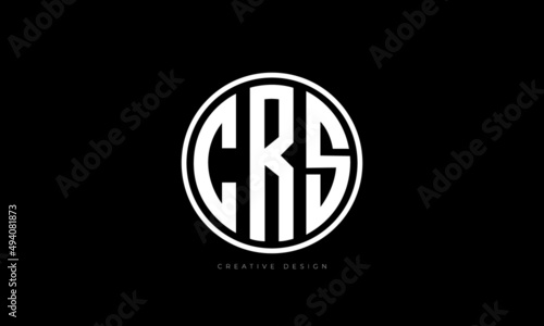 CRS letter in circle logo design