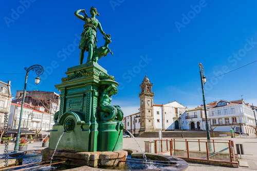 Diana's Fountain inaugurated in 1867 in Betanzos city Galicia Spain