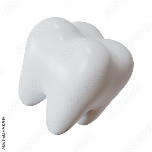 3d isolated tooth medicine icon