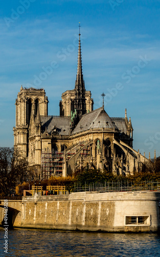 Famous cathedral "Notre-Dame de Paris", Paris, France