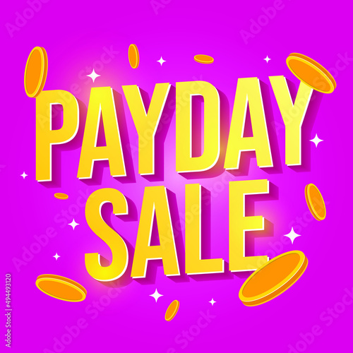 Payday sale shopping deals web banner template design vector