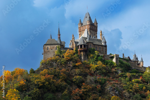 Cochem, Mosel, Reichsburg, Rheinland Pfalz, Deutschland < english> .Cochem, Reichsburg, Rhineland Palatinate, Germany.