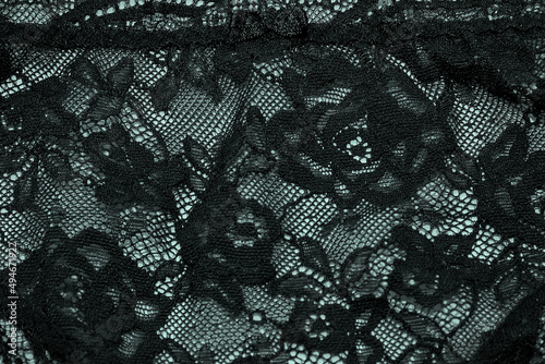 Black lace material pattern background