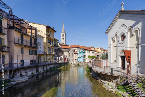 Omegna town view, Italy, Piedmont region, Lake Orta