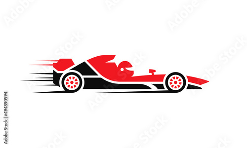 Formula 1 car. Vector illustration.
