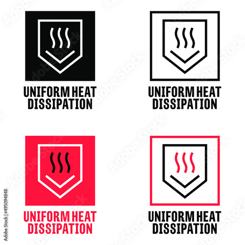 "Uniform Heat Dissipation" vector information sign