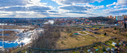 Gorzów Wielkopolski, widok z lotu ptaka na aglomerację ze wschodniej strony miasta