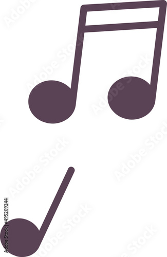 Musical Notes Line Art Illustration