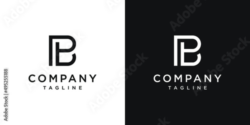 Creative letter BB monogram logo design icon template white and black background