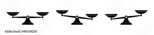 Set of scales vector illustrations. Libra icon