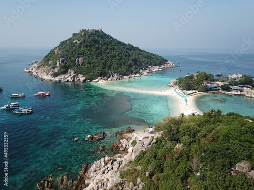 Thailand Koh Nang Yuan Twin Island Koh Tao Mavic Pro DJI Aerial View Drone Shot
