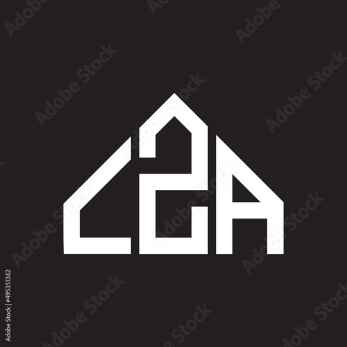 LZA letter logo design on black background. LZA creative initials letter logo concept. LZA letter design. 