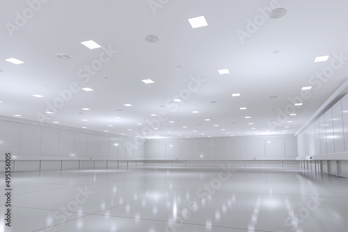 Empty hall exhibition centre.The backdrop for exhibition stands, booth,market,trade show.Conversation for activity,meeting.Arena for entertainment,event,sports.Indoor for Factory,showroom.3d render.