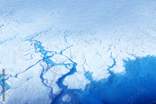 Glacier from space. Elements of this image furnished by NASA