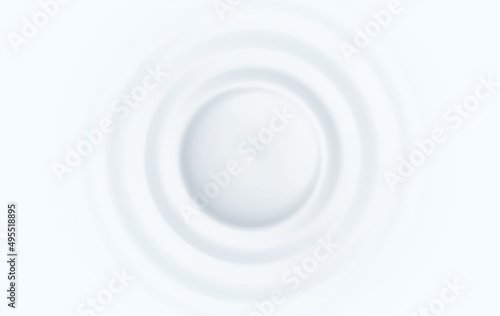 Milk circle ripples, texture concept for cosmetic product such as cream, lotion, gel. Effect Water ripples view from above. Vector illustration of a surface that resonates from impact.