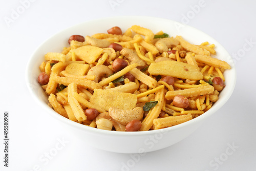 South indian snack Madras mixture spicy snack popular in southern India.