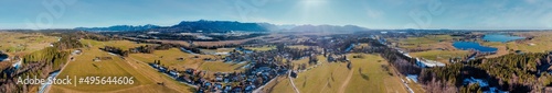 Gigapanorama, Drohnenpanorama, Bayern, Alpen, Murnau am Staffelsee, Drohne, Panorama, Landschaft, Natur, Alpen