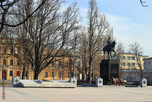 Area of Litewski Square in the morning, Lublin, Poland