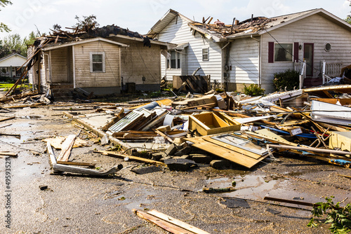 EF3 tornado damage touched down in a residential neighborhood causing millions of dollars in damage.