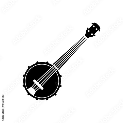 banjo logo icon design template vector