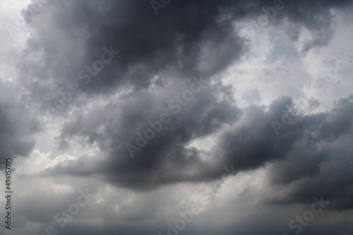 Dramatic sky with dark clouds