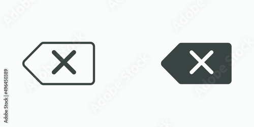 Backspace, remove, delete key icon vector symbol