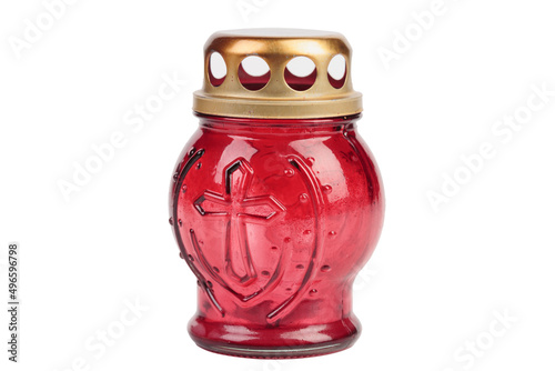 Red votive lamp for icons.