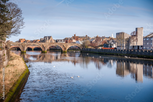 River Ayr in the Scottish town of Ayr on a spring morning