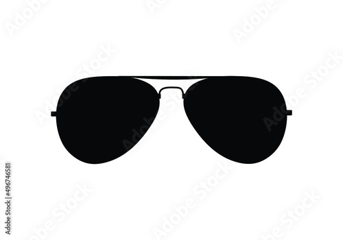Men's aviator sunglasses vector icon isolated on white. 