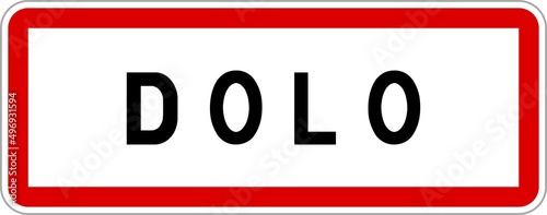 Panneau entrée ville agglomération Dolo / Town entrance sign Dolo