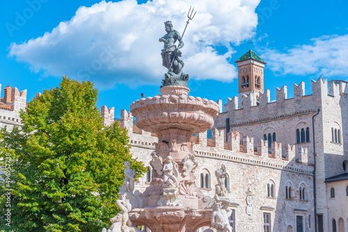 Neptune fountain in Italian town Trento