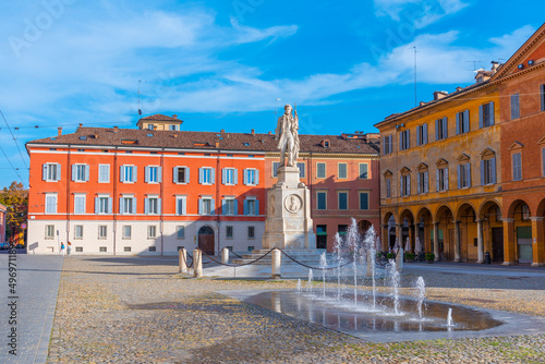 Piazza Roma in Italian town Modena