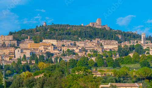 Cityscape of old town in Assisi in Italy
