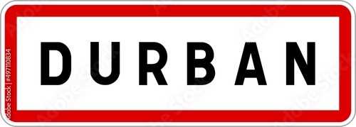 Panneau entrée ville agglomération Durban / Town entrance sign Durban