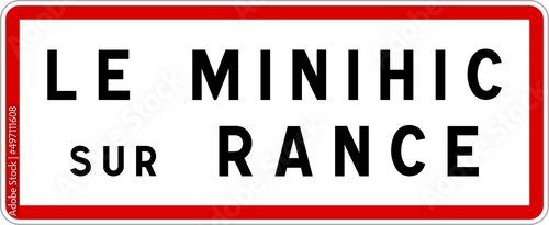Panneau entrée ville agglomération Le Minihic-sur-Rance / Town entrance sign Le Minihic-sur-Rance