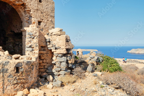 Stone fortress building on Gramvousa Islands