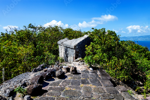 Ruin of Caroline fortification, Terre-de-Haut, Iles des Saintes, Les Saintes, Guadeloupe, Kleine Antillen, Caribbean.