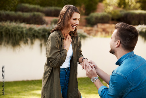 I cant imagine my life without you. Cropped shot of a young man proposing to his girlfriend.