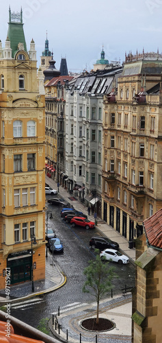 Widok z okna na praską uliczkę, Czechy