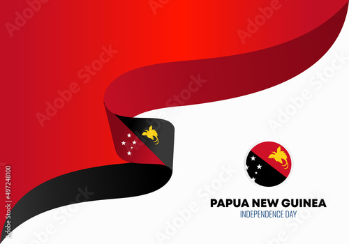 Papua New Guinea Independence day background banner poster for national celebration on September 16.