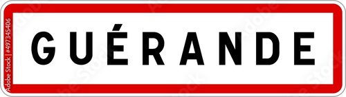Panneau entrée ville agglomération Guérande / Town entrance sign Guérande