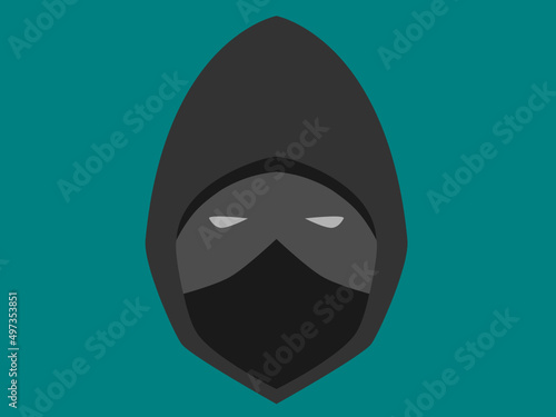 Mysterious, anonymous, unknown illustration vector design