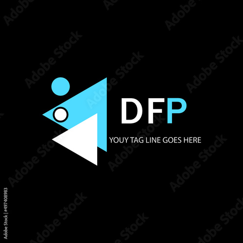 DFP letter logo creative design with vector graphic