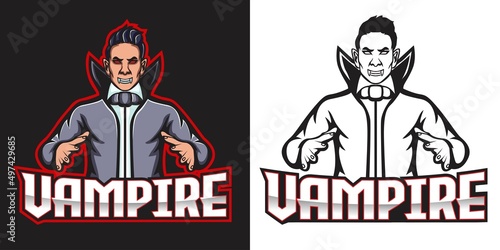 vampire esport logo mascot design
