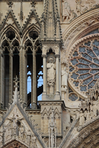 Reims Cathedral, a Roman Catholic cathedral in the French city of the same name, the archiepiscopal see of the Archdiocese of Reims