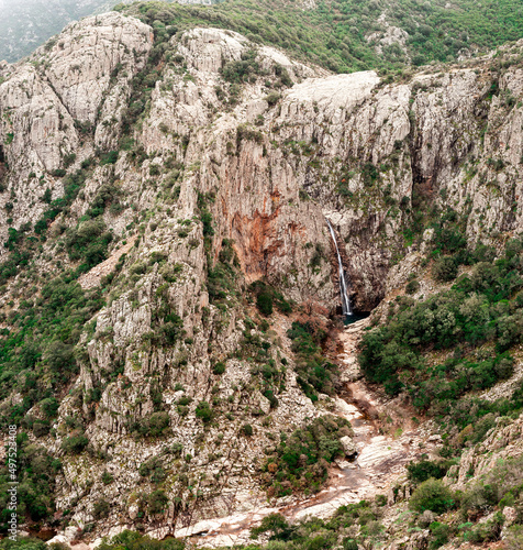 Sardegna, cascata di Piscina Irgas, a Villacidro, in Italia, Europa 