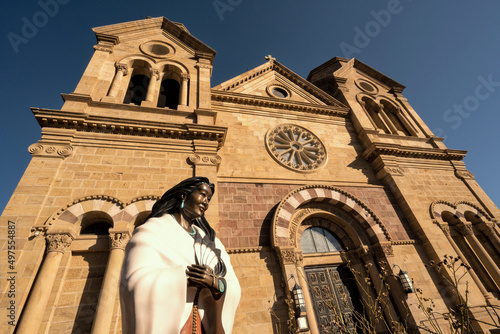 Saint Kateri Tekakwitha statue at Cathedral Basilica of St. Francis of Assisi; Santa Fe, New Mexico