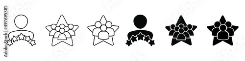 Feedback icon vector. Rating illustration sign. ambassador symbol or logo.