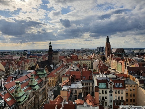 View of the Wroclaw Old Town from the tower of St. Mary Magdalene