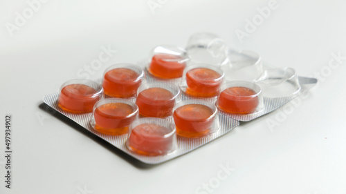 tablet with gum lozenges to suck